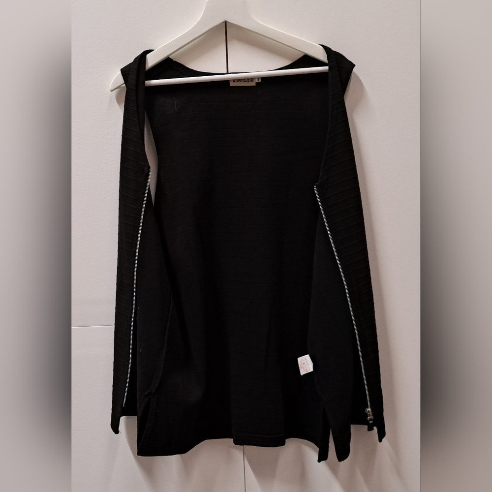 Vintage 80s 90s Women's Ticlio  Vest Jacket Black Full Zip Canada One Size OS - Picture 9 of 9